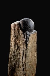 Erstarrung, Skulptur, 2020, Basalt Afghanistan, 102x20x20,