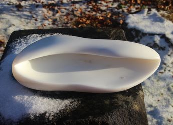 Muschel, Skulptur, Speckstein, 2012, 37x21x10
