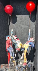 Clowns, Papier, 2024, Heinrich Schwarzenbach-Böhm