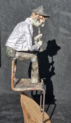 Klarinettist, Papier, 2022, Heinrich Schwarzenbach-Böhm
